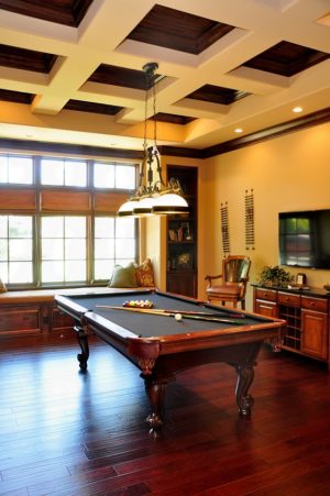 Pool table in formal entertaining area